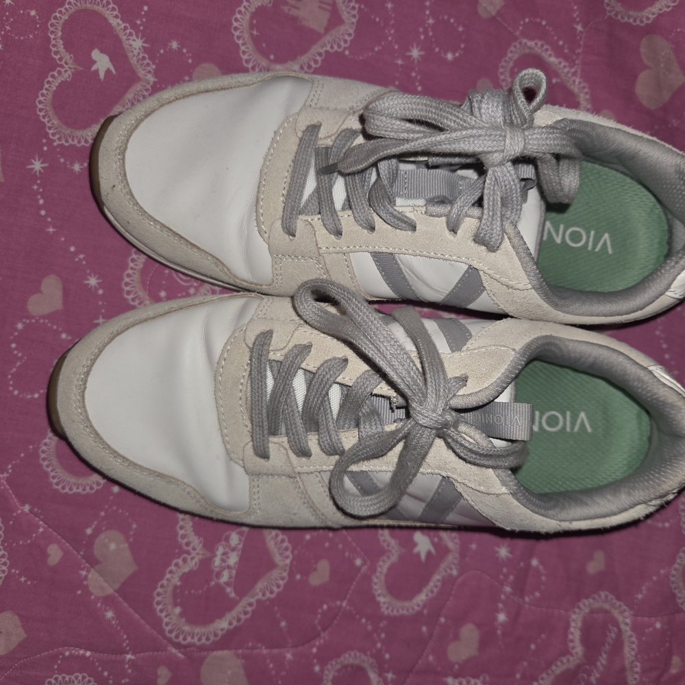 Vionic White and Gray Sneakers